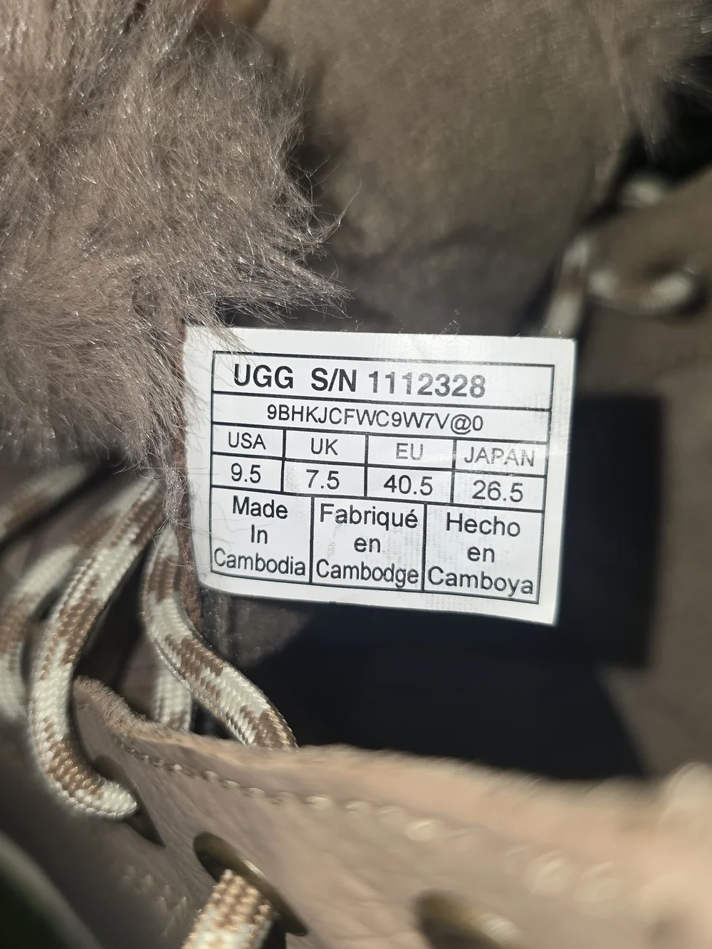 UGG Women's Tan Fur-Trim Snow Boot